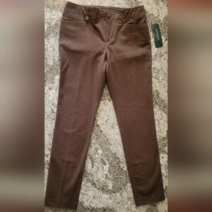 Lauren Ralph Lauren Brown Ankle Pants